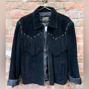 Vintage 90’s Fringe Suede Jacket